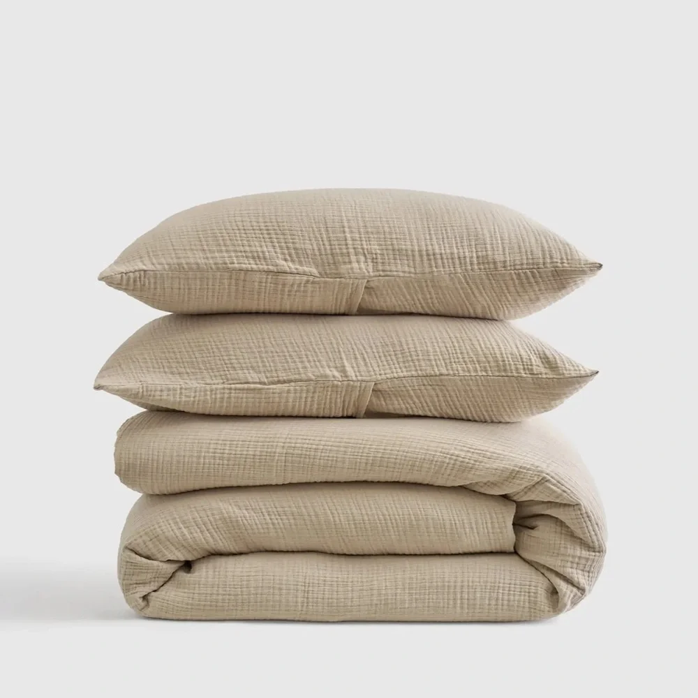 Quince Organic Airy Gauze Duvet Cover Set – Full/Queen